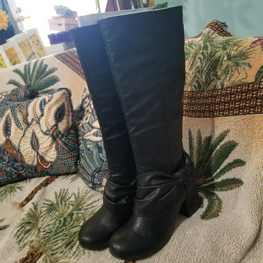 Black Knee High Boots